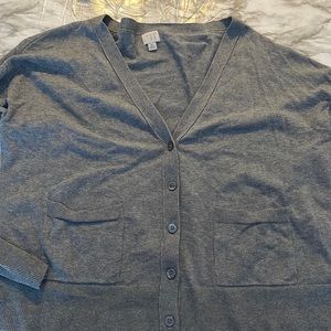 Gray New a Day button up cardigan